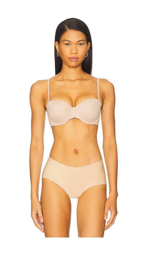 calvin klein underwear lightly lined strapless bra in nude.