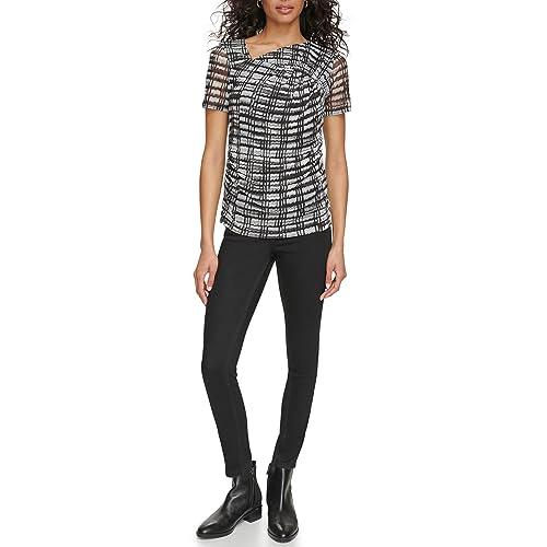 calvin klein womans sportswear printed,blck multi,2x