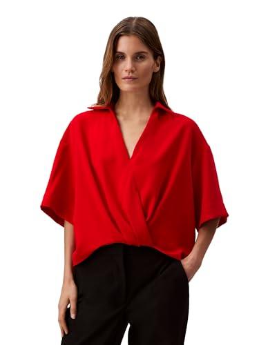 calvin klein women's crepe printed wrap top