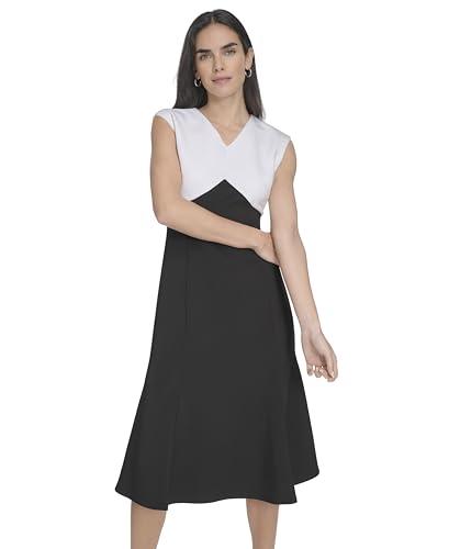 calvin klein women's dress, blk/wht, 10