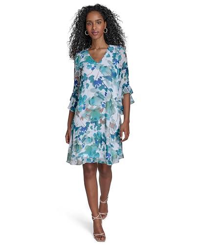 calvin klein women's dress, lake multi, 10