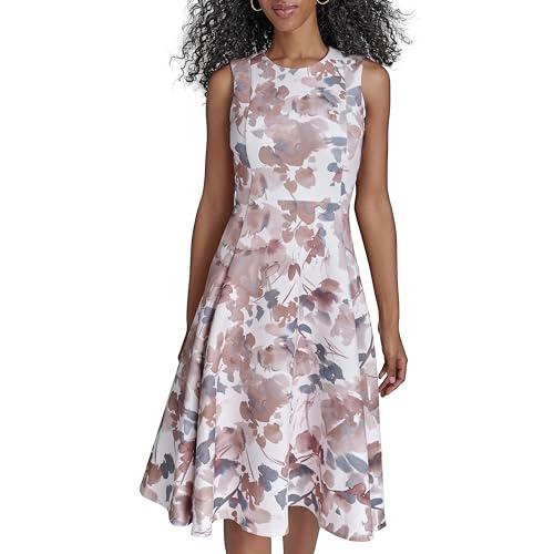 calvin klein women's dress, luggage multi, 6