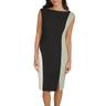 calvin klein women's dresses dress, black/jadeite/cream, 10