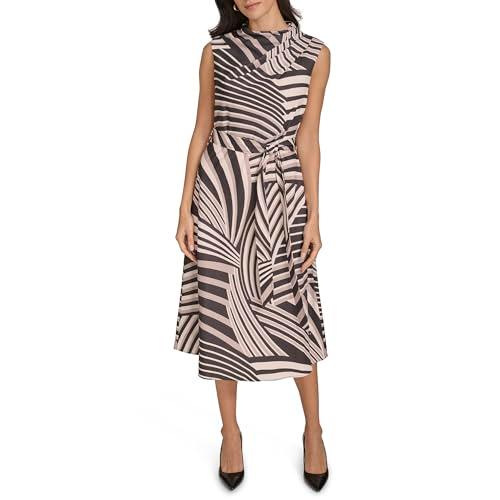 calvin klein women's dresses dress, blk oyster multi, 10