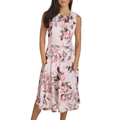 calvin klein women's dresses dress, blush multi, 4