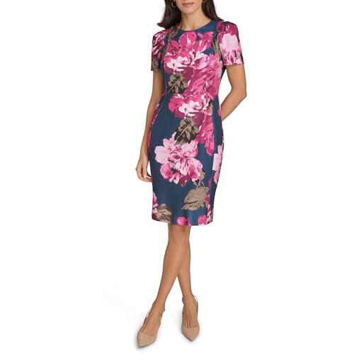calvin klein women's dresses dress, indigo multi, 8