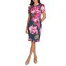 calvin klein women's dresses dress, indigo multi, 8