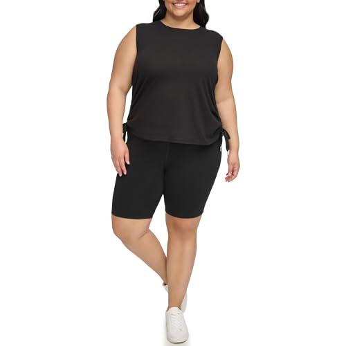calvin klein women's performance top,black,2x