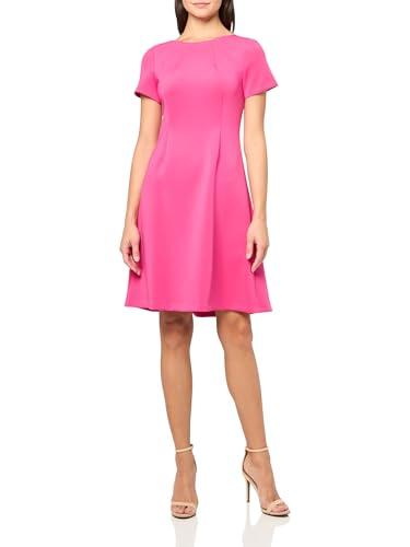 calvin klein women's scuba short sleeve solid aline, hibiscus