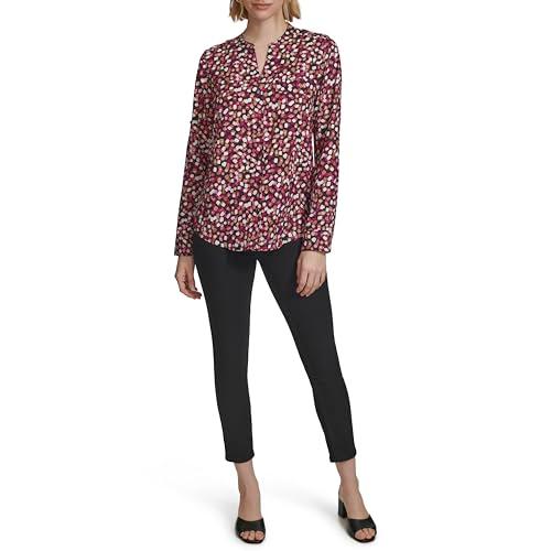 calvin klein women's sportswear blouse,jewel combo,m