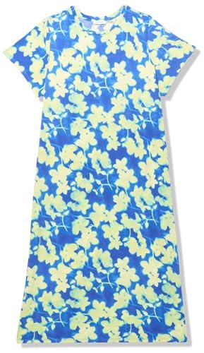 calvin klein women's sportswear dress,dazzling blue multi, 2x