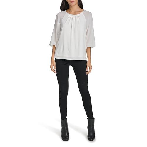 calvin klein women's sportswear top, cream, small