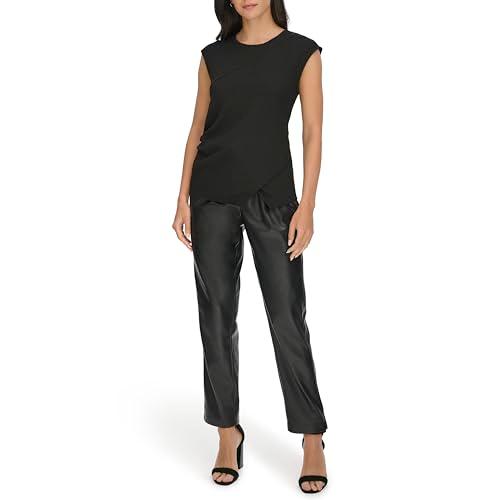 calvin klein women's sportswear top,black,l