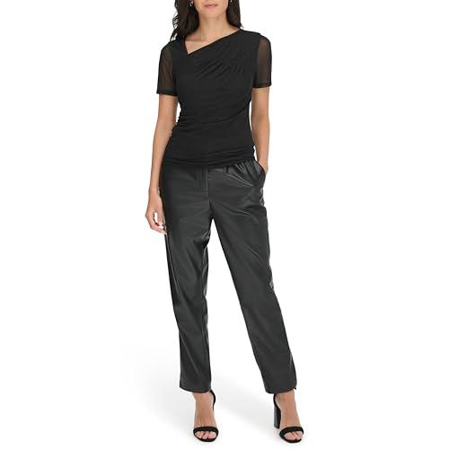 calvin klein women's sportswear top,black,m
