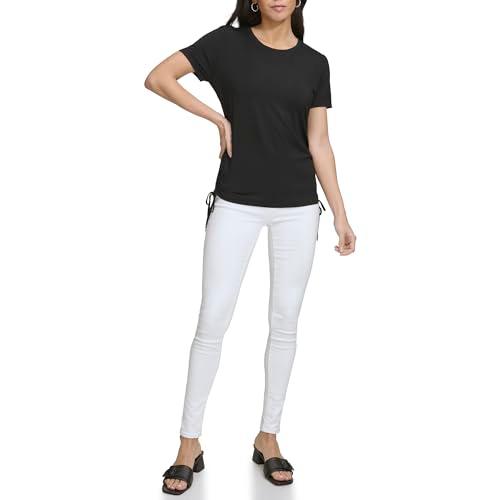 calvin klein women's sportswear top,black,m