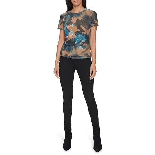 calvin klein women's sportswear top,cypress multi,s
