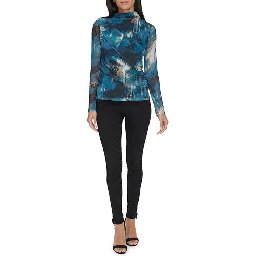 calvin klein women's sportswear top,malachite multi,l