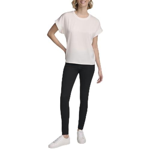 calvin klein women's sportswear top,soft white,m