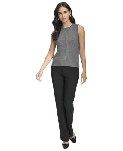 calvin klein women's suits knit top,charcoal melange,x-large