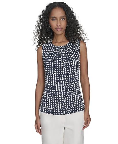 calvin klein women's suits top, navy/cream, small
