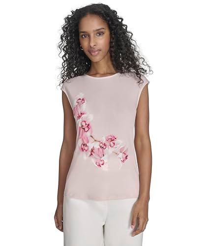 calvin klein women's suits top, soft taupe multi, large
