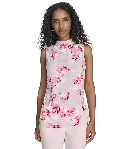 calvin klein women's suits top, soft taupe multi, medium