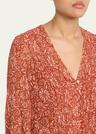 calvin printed long-sleeve blouse