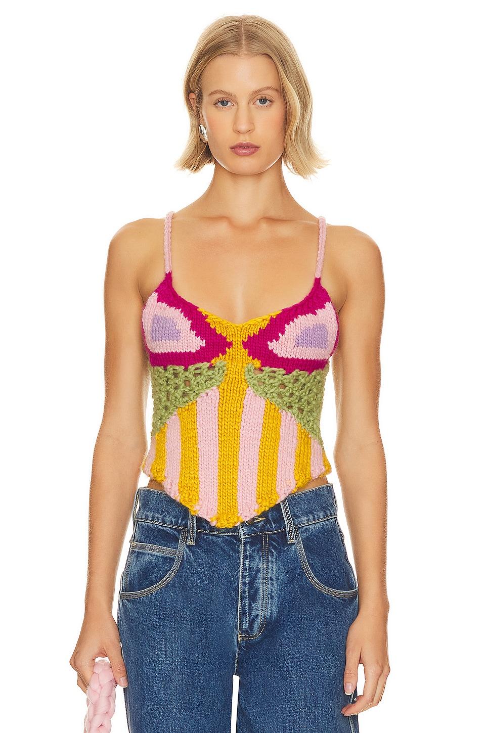 calypso knit corset top
