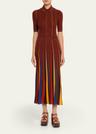 calypso pinstripe merino dress