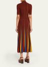 calypso pinstripe merino dress