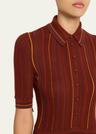 calypso pinstripe merino dress