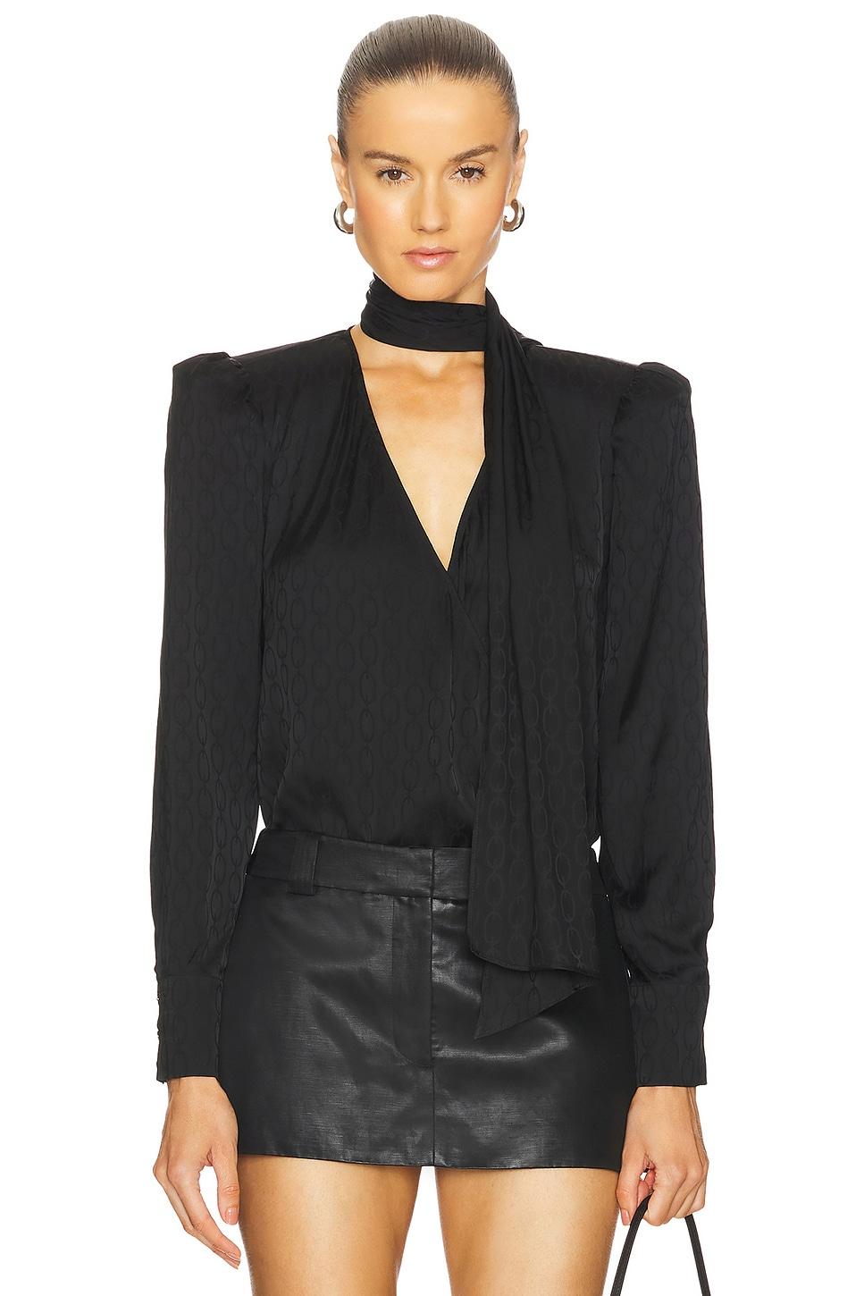 cambria tie neck blouse