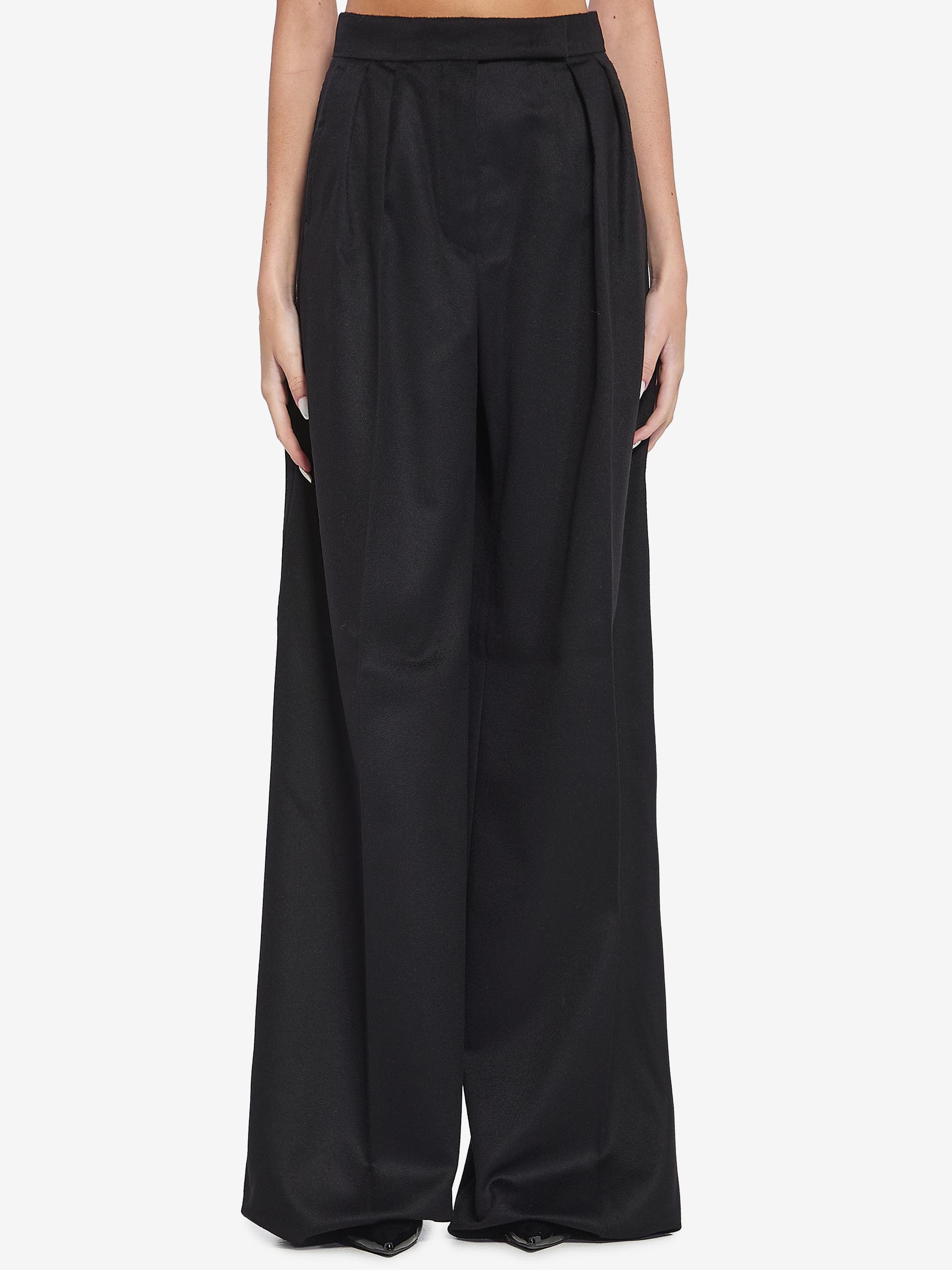 camel flare trousers