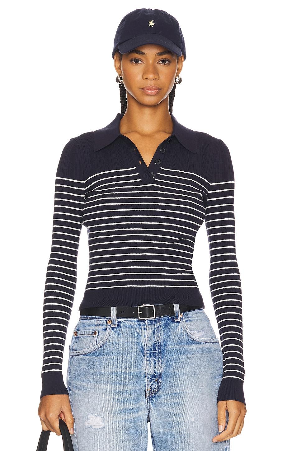camelia stripe polo