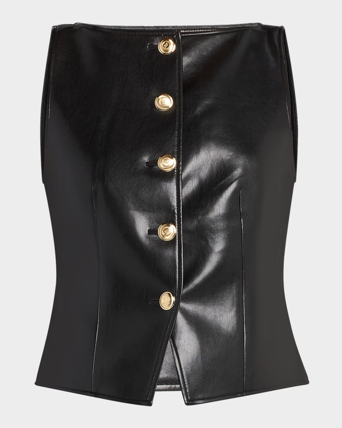 camen vegan leather vest