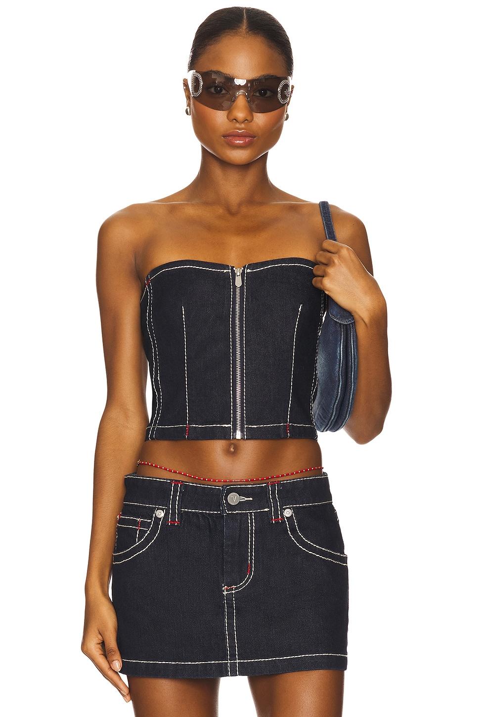 cameron denim bustier