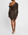 cameron draped one-shoulder mini dress