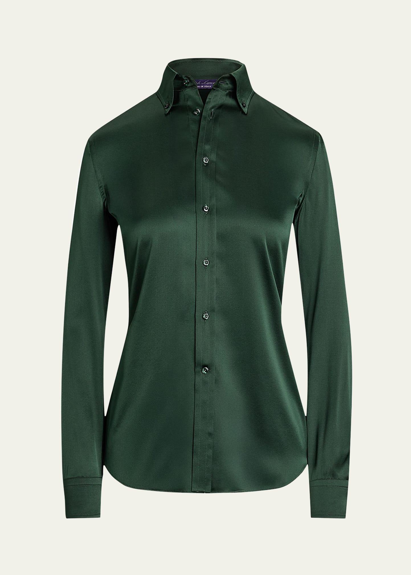 cameron satin long-sleeve shirt