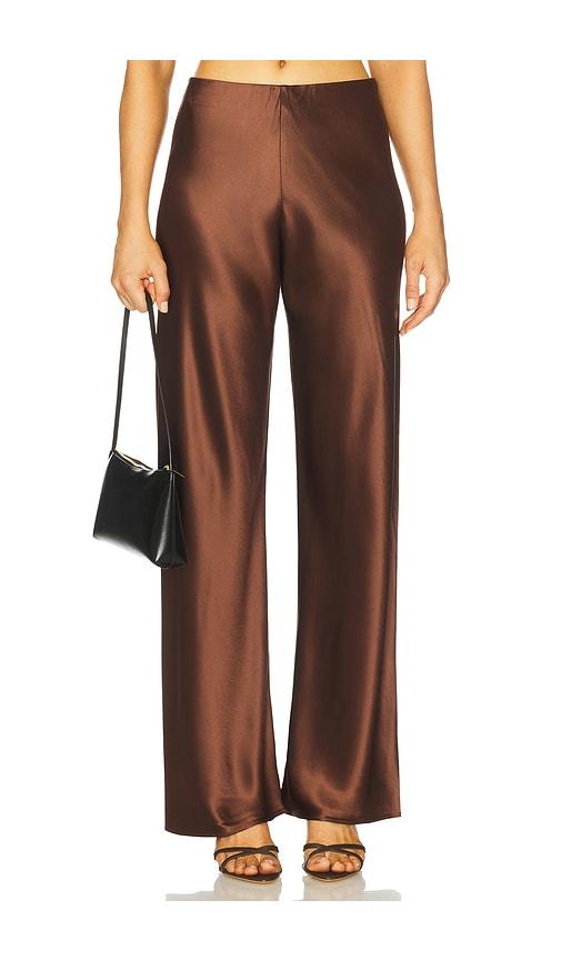 cami nyc bristol mid rise pant in brown.