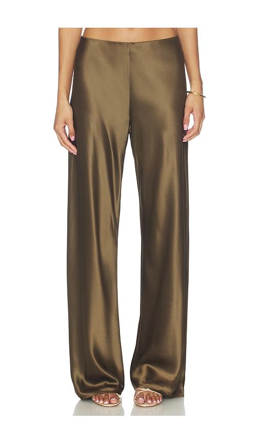 cami nyc bristol mid rise pant in olive.
