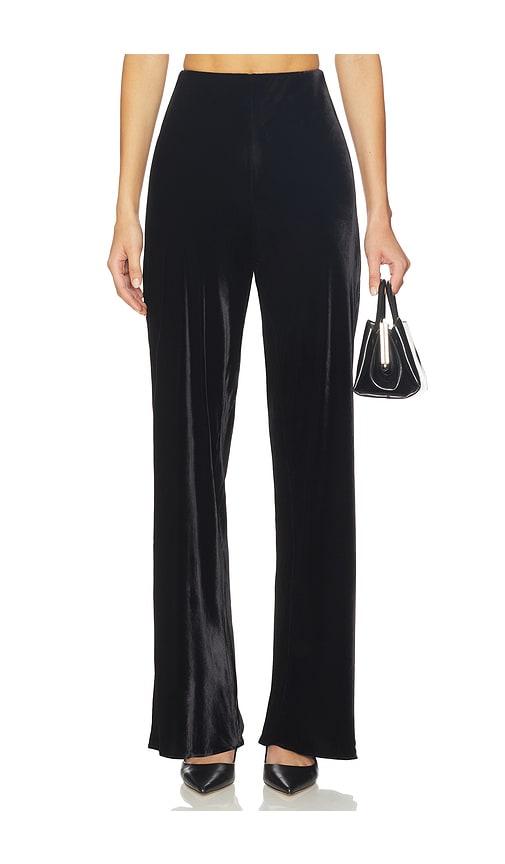 cami nyc bristol velvet pant in black.