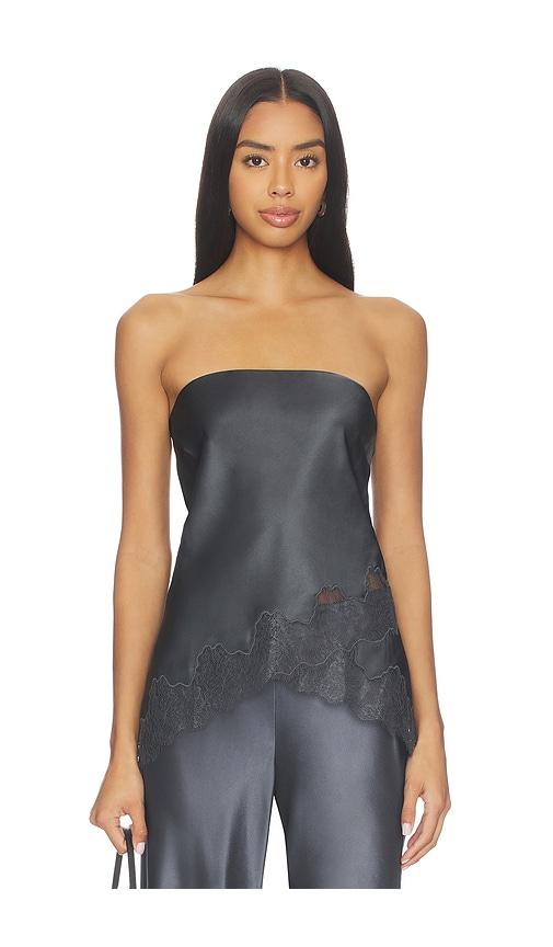 cami nyc odessa camisole in metallic silver.