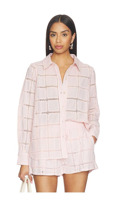 cami nyc tomei cotton top in pink.