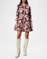 cami tiered-ruffle belted mini shirtdress