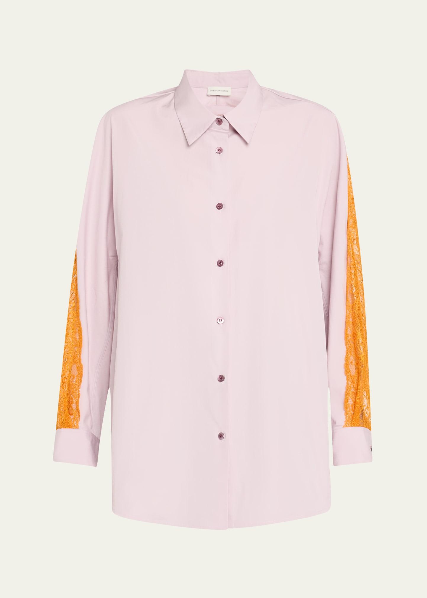 camia lace button down shirt
