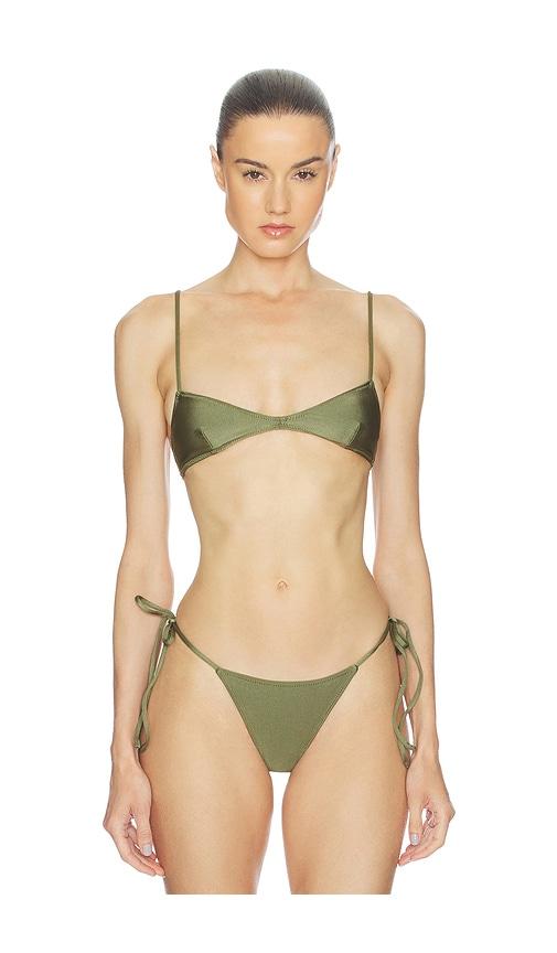 camila coelho albie top in sage.
