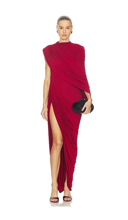 camila coelho alondra maxi dress in red.
