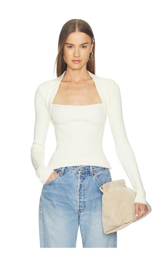 camila coelho amita sweater in ivory.