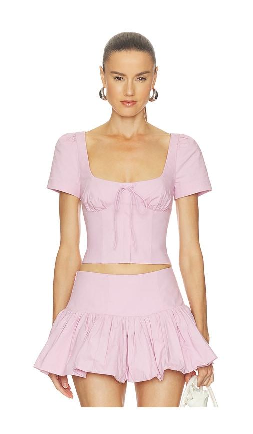 camila coelho cari top in mauve.