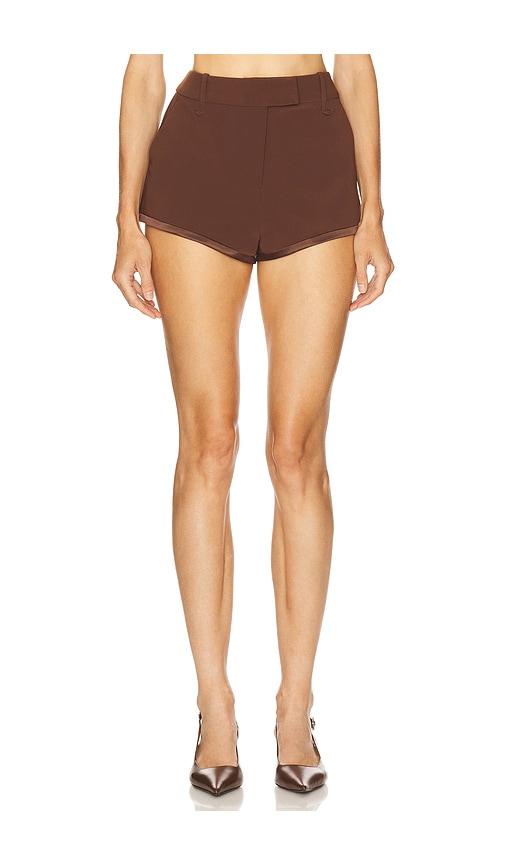 camila coelho deysi short in brown.